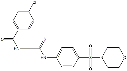 N-(4-chlorobenzoyl)-N'-[4-(4-morpholinylsulfonyl)phenyl]thiourea Struktur