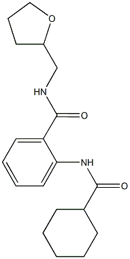 2-[(cyclohexylcarbonyl)amino]-N-(tetrahydro-2-furanylmethyl)benzamide Struktur