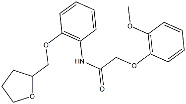 2-(2-methoxyphenoxy)-N-[2-(tetrahydro-2-furanylmethoxy)phenyl]acetamide Struktur