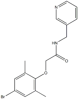 2-(4-bromo-2,6-dimethylphenoxy)-N-(3-pyridinylmethyl)acetamide Struktur