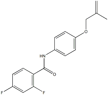 2,4-difluoro-N-{4-[(2-methyl-2-propenyl)oxy]phenyl}benzamide Struktur