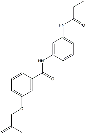 3-[(2-methyl-2-propenyl)oxy]-N-[3-(propionylamino)phenyl]benzamide Struktur