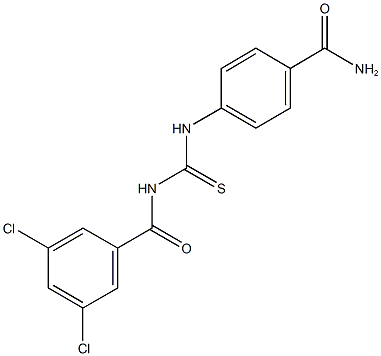 4-({[(3,5-dichlorobenzoyl)amino]carbothioyl}amino)benzamide Struktur