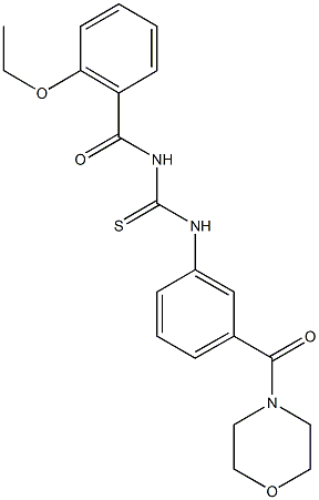 N-(2-ethoxybenzoyl)-N'-[3-(4-morpholinylcarbonyl)phenyl]thiourea Struktur