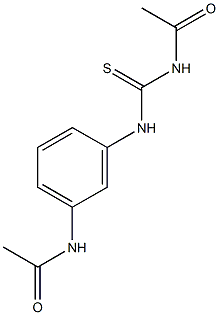 N-(3-{[(acetylamino)carbothioyl]amino}phenyl)acetamide Struktur