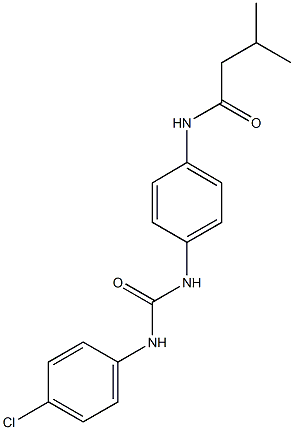 N-(4-{[(4-chloroanilino)carbonyl]amino}phenyl)-3-methylbutanamide Struktur