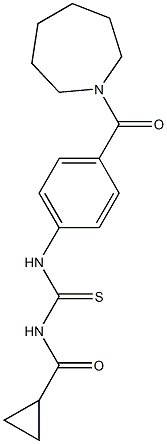 N-[4-(1-azepanylcarbonyl)phenyl]-N'-(cyclopropylcarbonyl)thiourea Struktur