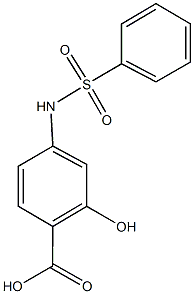 2-hydroxy-4-[(phenylsulfonyl)amino]benzoic acid Struktur