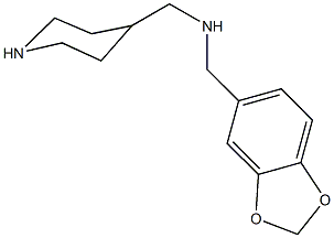 1,3-benzodioxol-5-yl-N-(4-piperidinylmethyl)methanamine Struktur