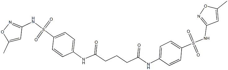 N~1~,N~5~-bis(4-{[(5-methyl-3-isoxazolyl)amino]sulfonyl}phenyl)pentanediamide Struktur