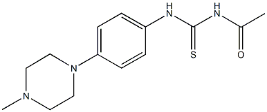 N-acetyl-N'-[4-(4-methyl-1-piperazinyl)phenyl]thiourea Struktur