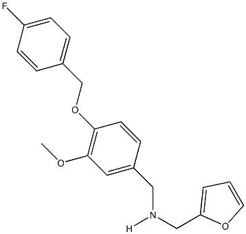 N-{4-[(4-fluorobenzyl)oxy]-3-methoxybenzyl}-N-(2-furylmethyl)amine Struktur