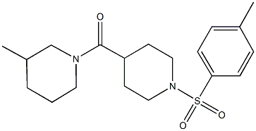 3-methyl-1-({1-[(4-methylphenyl)sulfonyl]-4-piperidinyl}carbonyl)piperidine Struktur