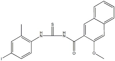 N-(4-iodo-2-methylphenyl)-N'-(3-methoxy-2-naphthoyl)thiourea Struktur