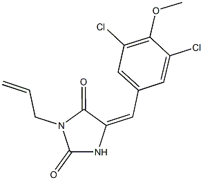 3-allyl-5-(3,5-dichloro-4-methoxybenzylidene)-2,4-imidazolidinedione Struktur