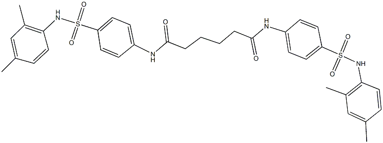 N~1~,N~6~-bis{4-[(2,4-dimethylanilino)sulfonyl]phenyl}hexanediamide Struktur