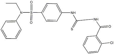 4-({[(2-chlorobenzoyl)amino]carbothioyl}amino)-N-ethyl-N-phenylbenzenesulfonamide Struktur