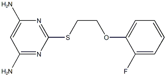 2-{[2-(2-fluorophenoxy)ethyl]sulfanyl}-4,6-pyrimidinediamine Struktur