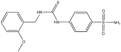 4-({[(2-methoxybenzyl)amino]carbothioyl}amino)benzenesulfonamide Struktur