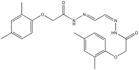 2-(2,4-dimethylphenoxy)-N'-(2-{[(2,4-dimethylphenoxy)acetyl]hydrazono}ethylidene)acetohydrazide Struktur