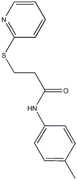 N-(4-methylphenyl)-3-(2-pyridinylsulfanyl)propanamide Struktur