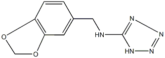 N-(1,3-benzodioxol-5-ylmethyl)-1H-tetraazol-5-amine Struktur