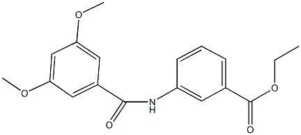 ethyl3-[(3,5-dimethoxybenzoyl)amino]benzoate Struktur