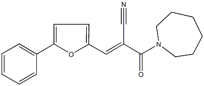 2-(1-azepanylcarbonyl)-3-(5-phenyl-2-furyl)acrylonitrile Struktur