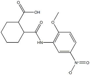 2-({5-nitro-2-methoxyanilino}carbonyl)cyclohexanecarboxylic acid Struktur