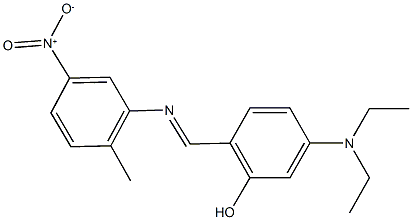 5-(diethylamino)-2-[({5-nitro-2-methylphenyl}imino)methyl]phenol Struktur