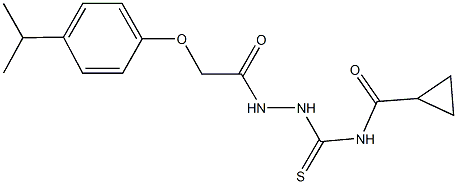 N-({2-[(4-isopropylphenoxy)acetyl]hydrazino}carbothioyl)cyclopropanecarboxamide Struktur