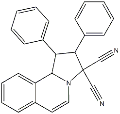 1,2-diphenyl-1,10b-dihydropyrrolo[2,1-a]isoquinoline-3,3(2H)-dicarbonitrile Struktur