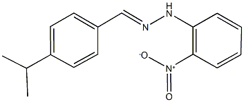 4-isopropylbenzaldehyde {2-nitrophenyl}hydrazone Struktur