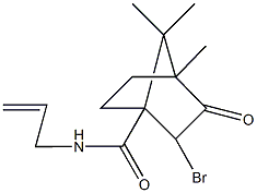 N-allyl-2-bromo-4,7,7-trimethyl-3-oxobicyclo[2.2.1]heptane-1-carboxamide Struktur