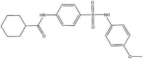 N-{4-[(4-methoxyanilino)sulfonyl]phenyl}cyclohexanecarboxamide Struktur