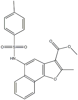 methyl 2-methyl-5-{[(4-methylphenyl)sulfonyl]amino}naphtho[1,2-b]furan-3-carboxylate Struktur