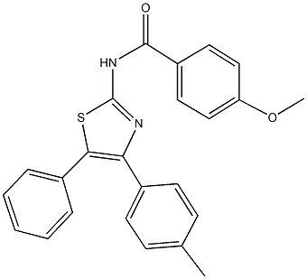 4-methoxy-N-[4-(4-methylphenyl)-5-phenyl-1,3-thiazol-2-yl]benzamide Struktur