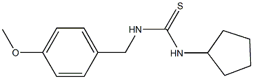 N-cyclopentyl-N'-(4-methoxybenzyl)thiourea Struktur