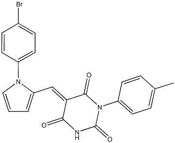 5-{[1-(4-bromophenyl)-1H-pyrrol-2-yl]methylene}-1-(4-methylphenyl)-2,4,6(1H,3H,5H)-pyrimidinetrione Struktur