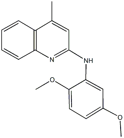 N-(2,5-dimethoxyphenyl)-4-methyl-2-quinolinamine Struktur