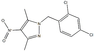 1-(2,4-dichlorobenzyl)-4-nitro-3,5-dimethyl-1H-pyrazole Struktur