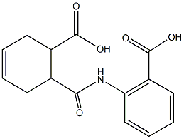 2-{[(6-carboxy-3-cyclohexen-1-yl)carbonyl]amino}benzoic acid Struktur