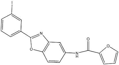 N-[2-(3-iodophenyl)-1,3-benzoxazol-5-yl]-2-furamide Struktur