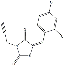 5-(2,4-dichlorobenzylidene)-3-(2-propynyl)-1,3-thiazolidine-2,4-dione Struktur