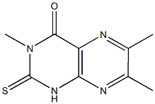 3,6,7-trimethyl-2-thioxo-2,3-dihydro-4(1H)-pteridinone Struktur