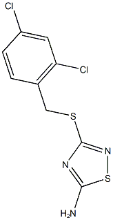 3-[(2,4-dichlorobenzyl)sulfanyl]-1,2,4-thiadiazol-5-ylamine Struktur