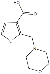 2-(morpholin-4-ylmethyl)-3-furoic acid Struktur