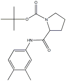 tert-butyl 2-[(3,4-dimethylanilino)carbonyl]-1-pyrrolidinecarboxylate Struktur