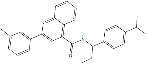 N-[1-(4-isopropylphenyl)propyl]-2-(3-methylphenyl)-4-quinolinecarboxamide Struktur