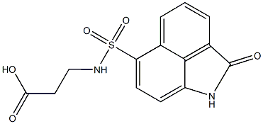 N-[(2-oxo-1,2-dihydrobenzo[cd]indol-6-yl)sulfonyl]-beta-alanine Struktur